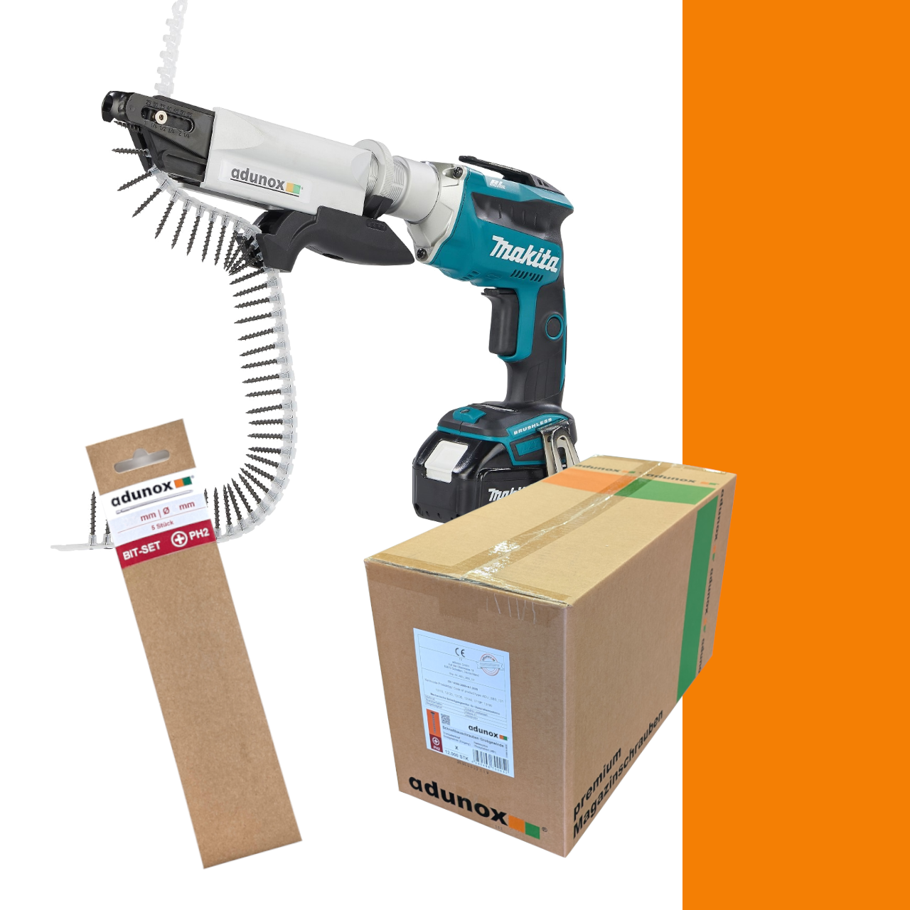 SPARPAKET | 1x Akku-Magazinschrauber LA25-55M2 + 1x Bit-Set  SPARPAKET | 1x Akku-Magazinschrauber LA25-55M2 + 1x Bit-Set