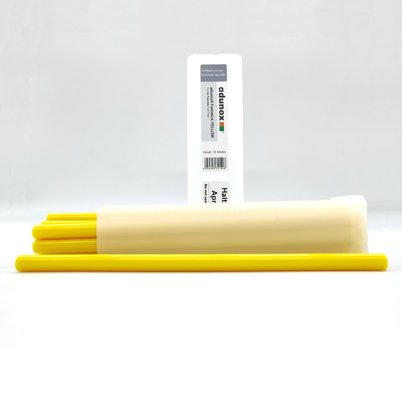 adunox® Farbsticks für die Reparatur von Holz | YELLOW | 12 Sticks