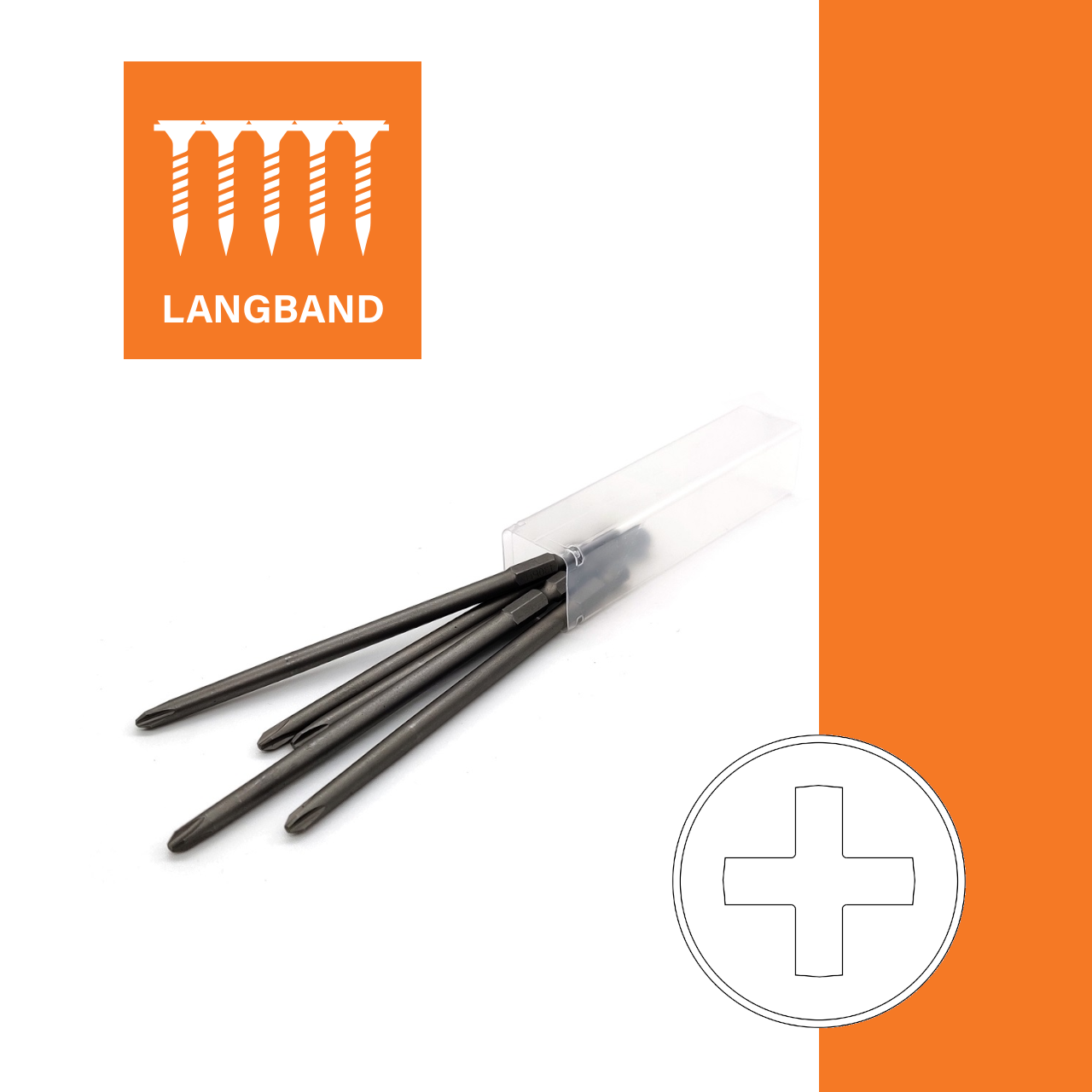Bits PH2 | Für Magazinschrauber | System Langband | 5 Stk Bits PH2 | Für Magazinschrauber | System Langband | 5 Stk