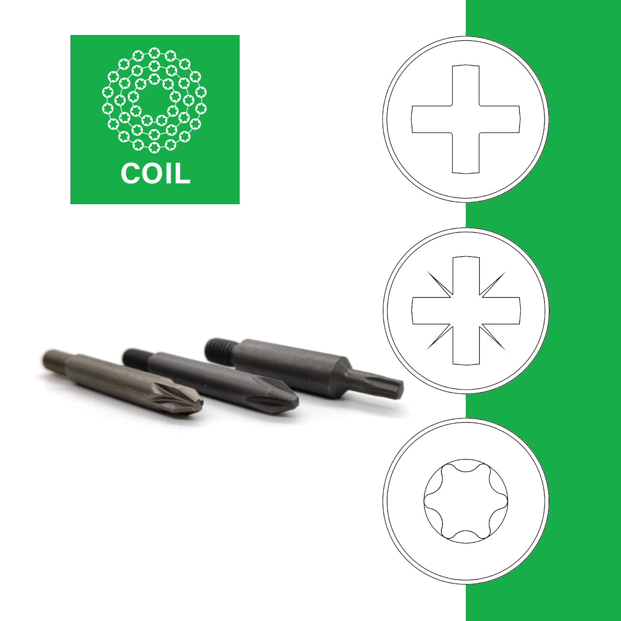 Bits M5/M6 | Für Magazinschrauber | System Coil | 5 Stk Bits M5/M6 | Für Magazinschrauber | System Coil | 5 Stk