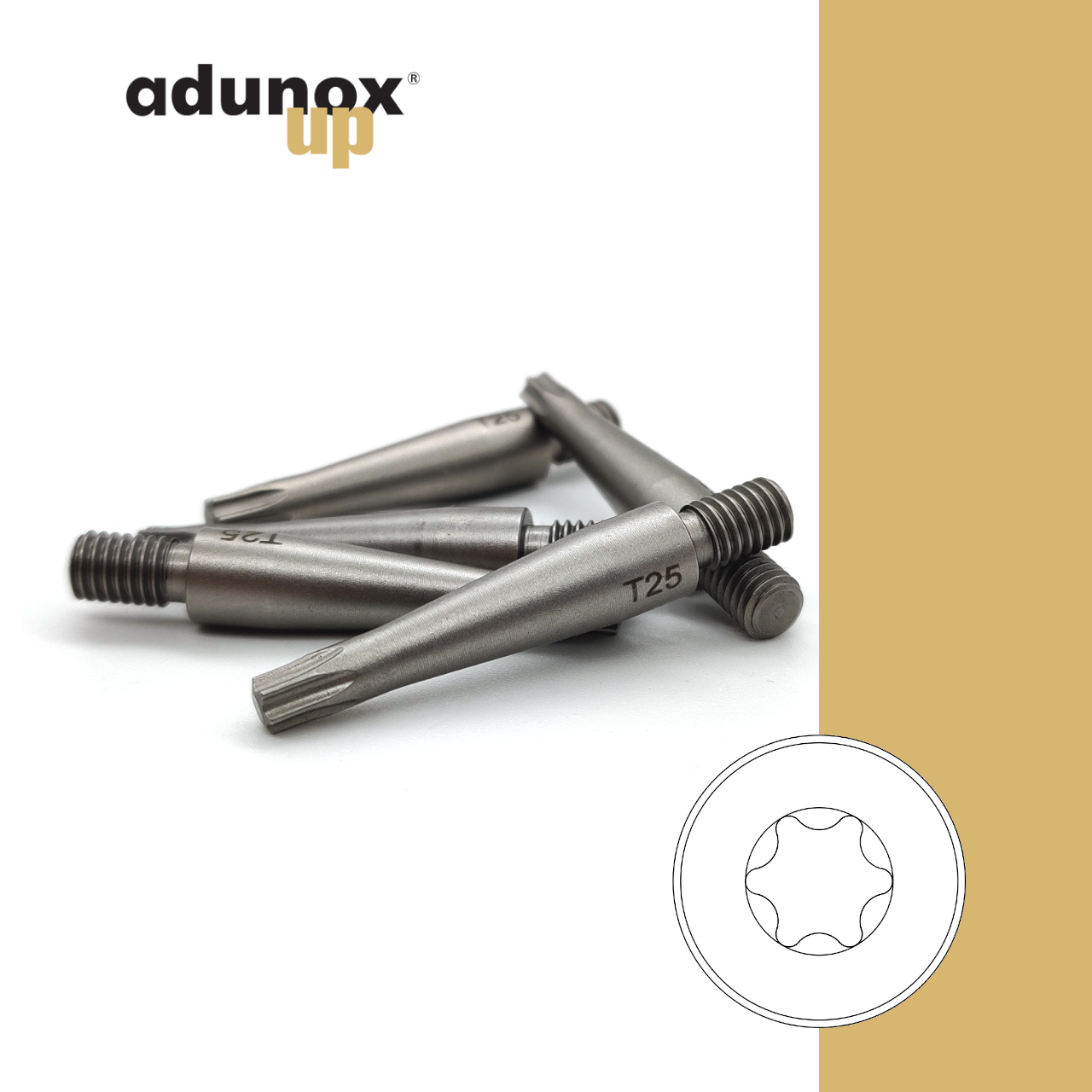 Bits M6 | System adunox® UP | 5 Stk