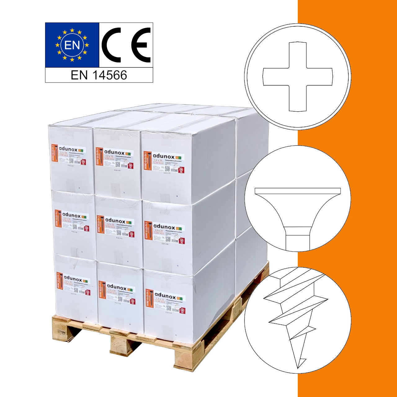 Schnellbauschrauben | phosphatiert | Feingewinde | 1 Palette | magaziniert Langband Schnellbauschrauben | phosphatiert | Feingewinde | 1 Palette | magaziniert Langband